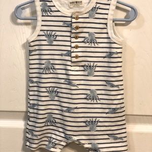 Rabbit+Bear Organic Narwhal and Octopus Romper